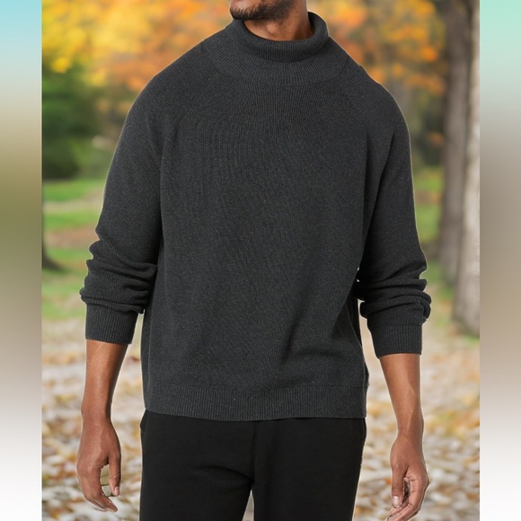 Amazon Essentials Men's 100% Cotton Rib Knit Turtleneck Sweater - Picture 1 of 5